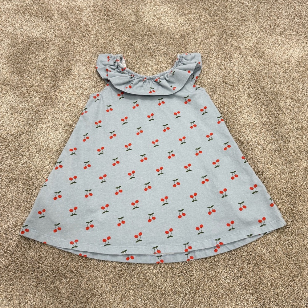Hanna Andersson Very Cherry Ruffle Neck Swing Dress - Picture 4 of 9